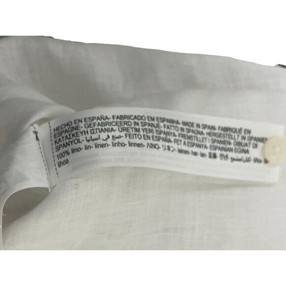 Massimo Dutti Womens Button Up Shirt S Small White Lined Oversized 9418/952 NWT - Picture 10 of 14